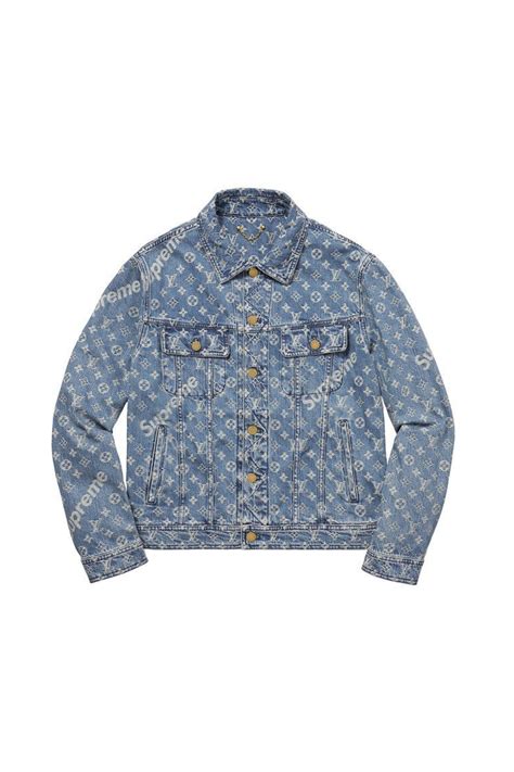 supreme x louis vuitton jacquard denim trucker jacket|supreme x gq.